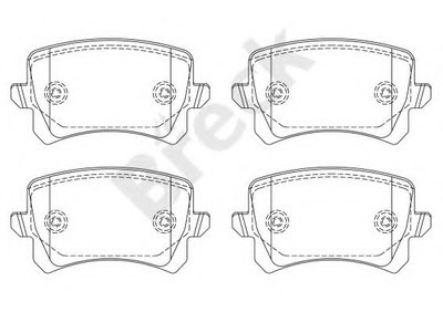 244830070410 BRECK Комплект тормозных колодок, дисковый тормоз