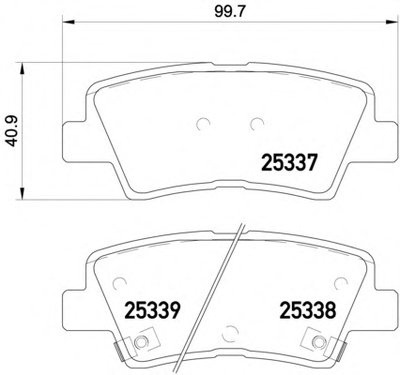 2533701 TEXTAR Комплект тормозных колодок, дисковый тормоз