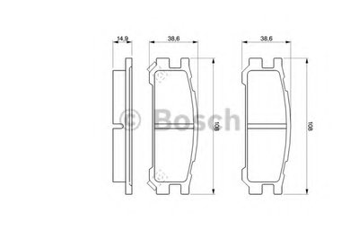 0986461143 BOSCH Комплект тормозных колодок, дисковый тормоз