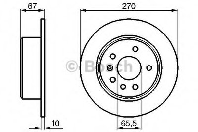 0986478267 BOSCH Тормозной диск