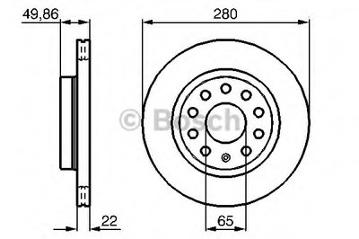 0986479098 BOSCH Тормозной диск