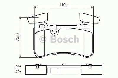 0986494411 BOSCH Комплект тормозных колодок, дисковый тормоз