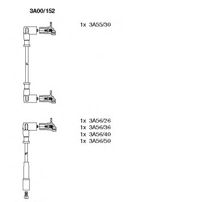 3A00152 BREMI Комплект проводов зажигания