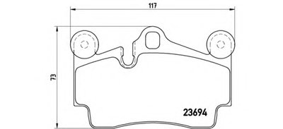 P85070 BREMBO Комплект тормозных колодок, дисковый тормоз