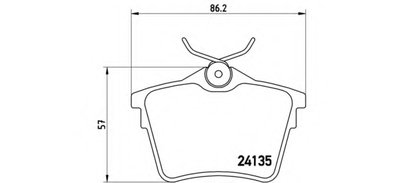 P61079 BREMBO Комплект тормозных колодок, дисковый тормоз