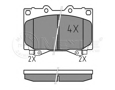 0252352415W MEYLE Комплект тормозных колодок, дисковый тормоз