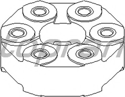 200787 TOPRAN Шарнир, продольный вал