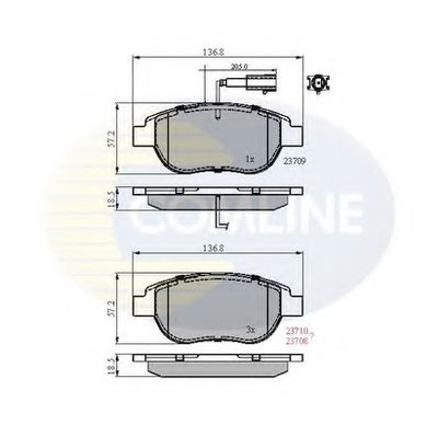 CBP11038 COMLINE Комплект тормозных колодок, дисковый тормоз