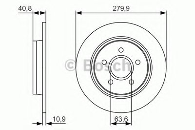 0986479S49 BOSCH Тормозной диск