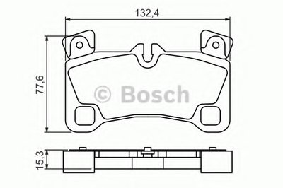 0986494205 BOSCH Комплект тормозных колодок, дисковый тормоз