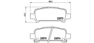 P78011 BREMBO Комплект тормозных колодок, дисковый тормоз