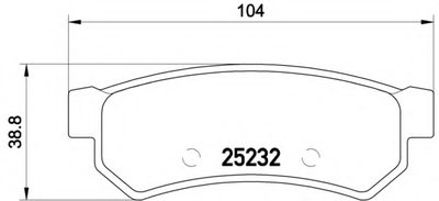 P10053 BREMBO Комплект тормозных колодок, дисковый тормоз