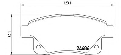 P24066 BREMBO Комплект тормозных колодок, дисковый тормоз