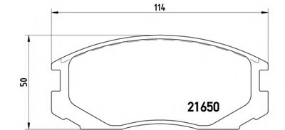 P54015 BREMBO Комплект тормозных колодок, дисковый тормоз