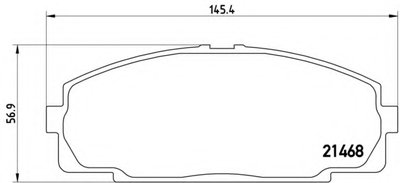 P83092 BREMBO Комплект тормозных колодок, дисковый тормоз