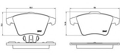 P85106 BREMBO Комплект тормозных колодок, дисковый тормоз