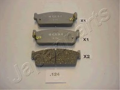 PP124AF JAPANPARTS Комплект тормозных колодок, дисковый тормоз