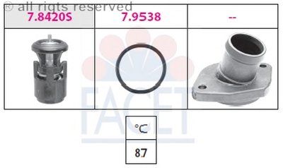 78559K FACET Термостат, охлаждающая жидкость