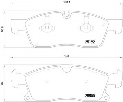 P50108 BREMBO Комплект тормозных колодок, дисковый тормоз