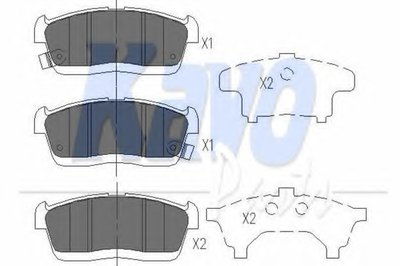 KBP1515 KAVO PARTS Комплект тормозных колодок, дисковый тормоз