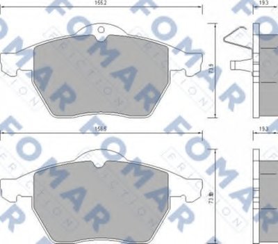 FO628781 FOMAR FRICTION Комплект тормозных колодок, дисковый тормоз