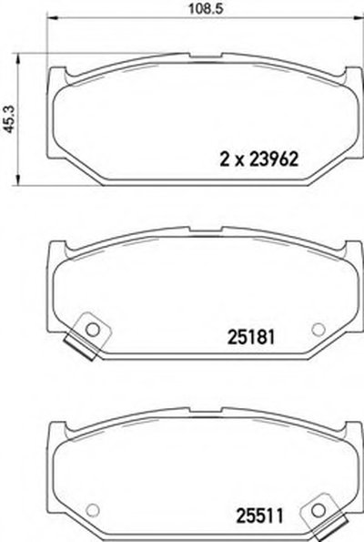 P79031 BREMBO Комплект тормозных колодок, дисковый тормоз