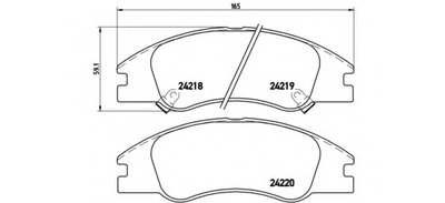 P30042 BREMBO Комплект тормозных колодок, дисковый тормоз