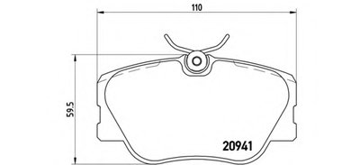 P50008 BREMBO Комплект тормозных колодок, дисковый тормоз