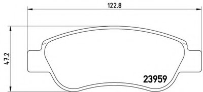 P61081 BREMBO Комплект тормозных колодок, дисковый тормоз