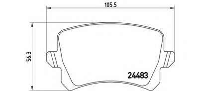 P85108 BREMBO Комплект тормозных колодок, дисковый тормоз