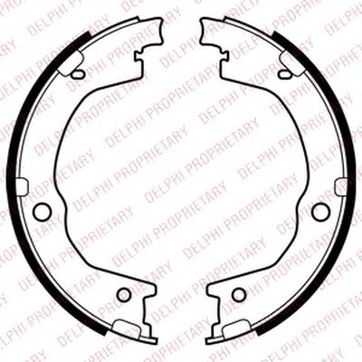 LS2035 DELPHI Комплект тормозных колодок, стояночная тормозная система