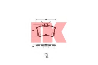 222631 NK Комплект тормозных колодок, дисковый тормоз