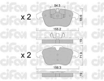 8226754 CIFAM Комплект тормозных колодок, дисковый тормоз