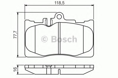 0986495138 BOSCH Комплект тормозных колодок, дисковый тормоз