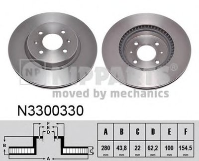 N3300330 NIPPARTS Тормозной диск