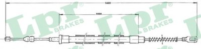 C0970B LPR Трос, стояночная тормозная система