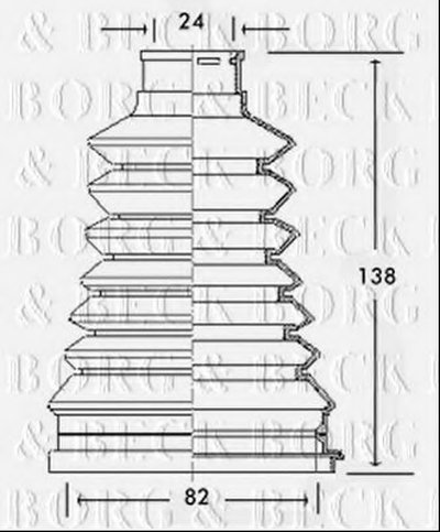 BCB2226 BORG & BECK Пыльник, приводной вал