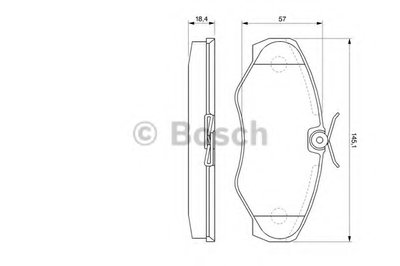 0986424531 BOSCH Комплект тормозных колодок, дисковый тормоз