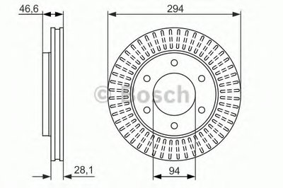 0986479704 BOSCH Тормозной диск