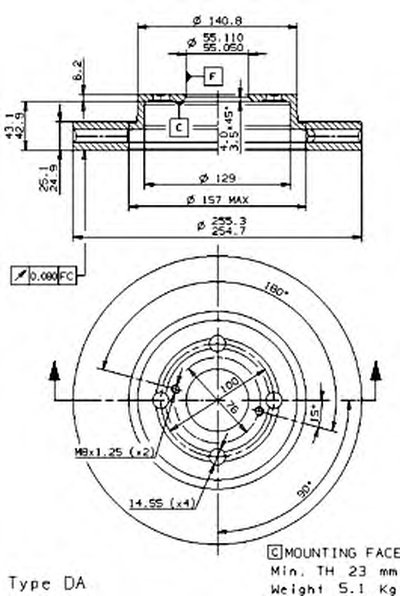 09982410 BREMBO Тормозной диск