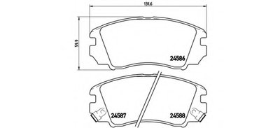 P30043 BREMBO Комплект тормозных колодок, дисковый тормоз