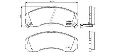 P54017 BREMBO Комплект тормозных колодок, дисковый тормоз