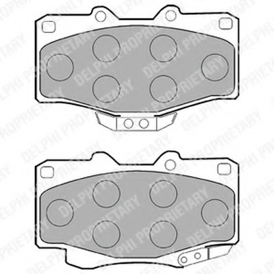 LP854 DELPHI Комплект тормозных колодок, дисковый тормоз