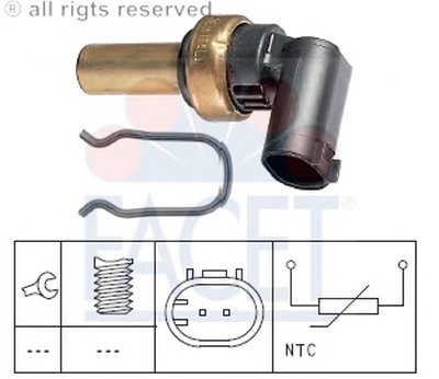 Датчик, температура охлаждающей жидкости; Датчик, температура охлаждающей жидкости; Датчик, температура охлаждающей жидкости FACET купить