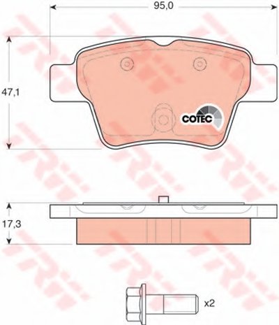 Комплект тормозных колодок, дисковый тормоз COTEC TRW купить