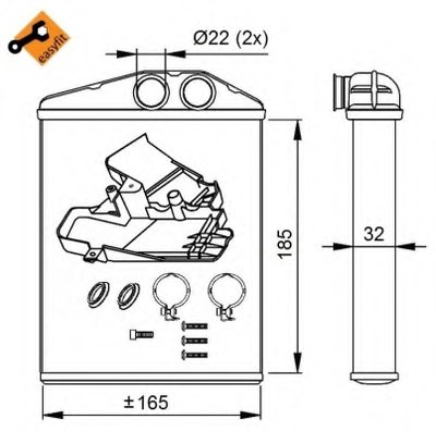 Теплообменник, отопление салона EASY FIT NRF купить