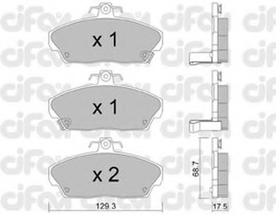 8221740 CIFAM Комплект тормозных колодок, дисковый тормоз