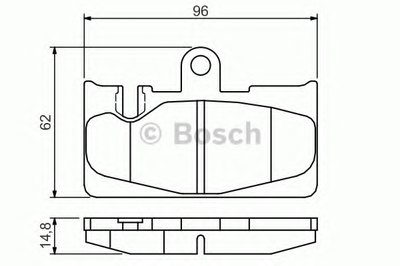 0986495139 BOSCH Комплект тормозных колодок, дисковый тормоз