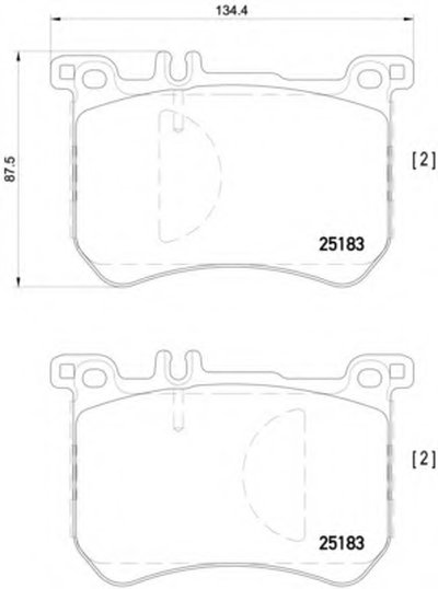 P50111 BREMBO Комплект тормозных колодок, дисковый тормоз