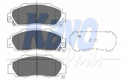 KBP2002 KAVO PARTS Комплект тормозных колодок, дисковый тормоз